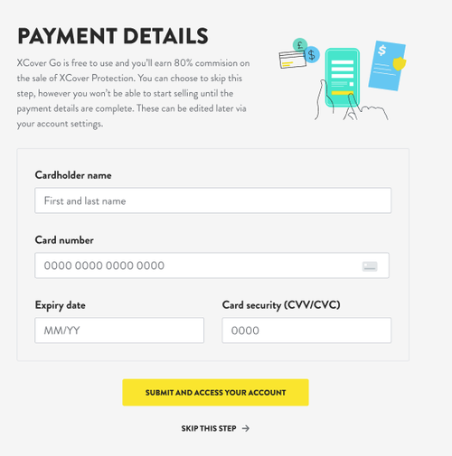 Embedded worldwide warranties & shipping insurance XCover Go