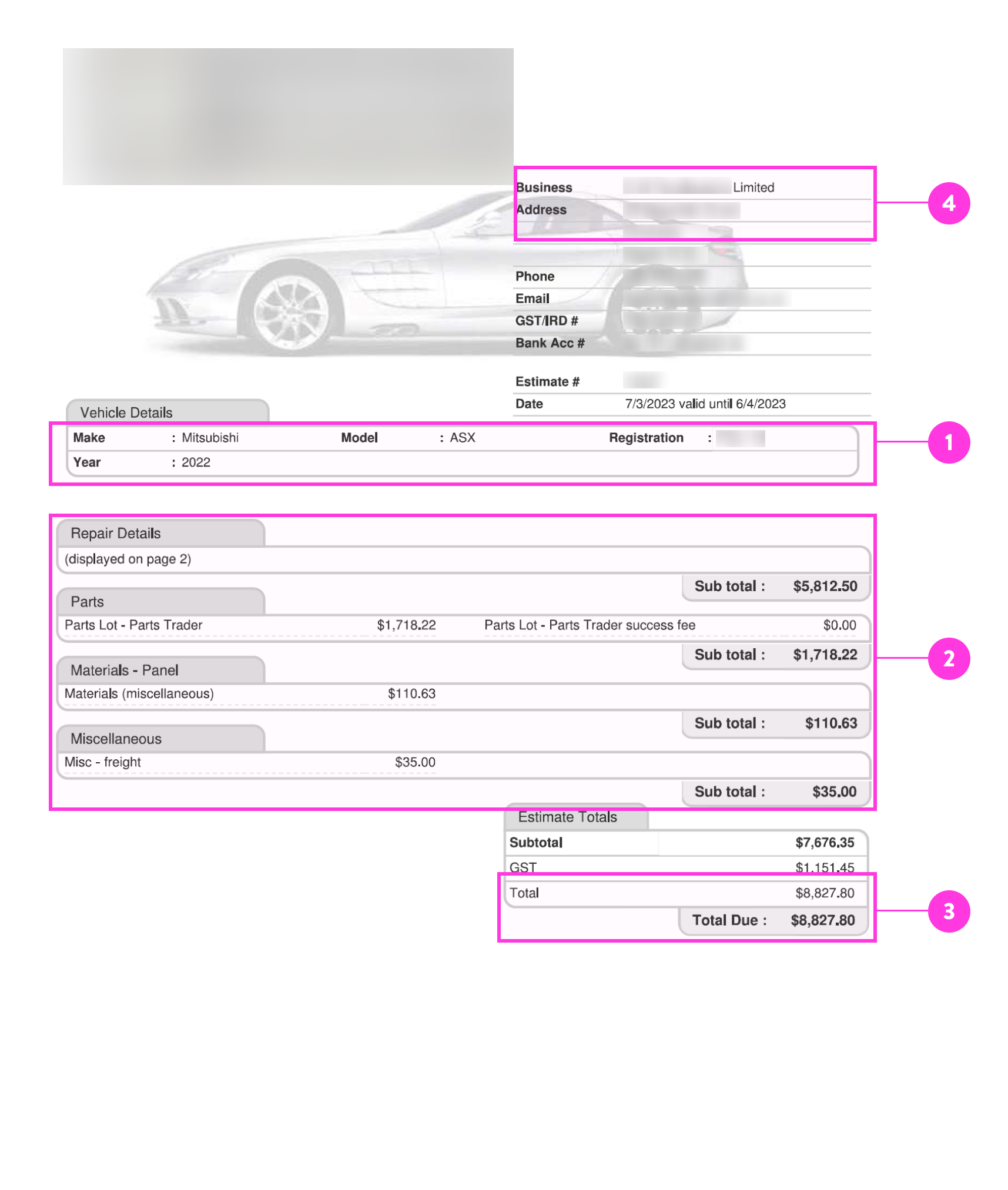 Repair Invoice - RC